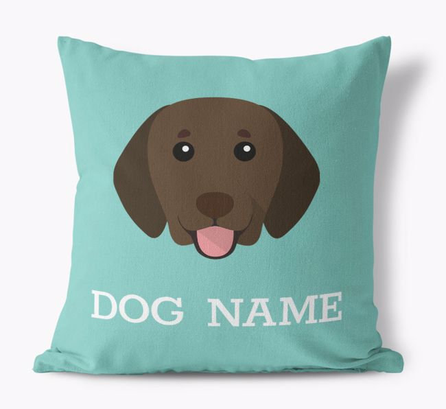 {dogsName}'s Icon: Personalised {breedFullName} Canvas Cushion